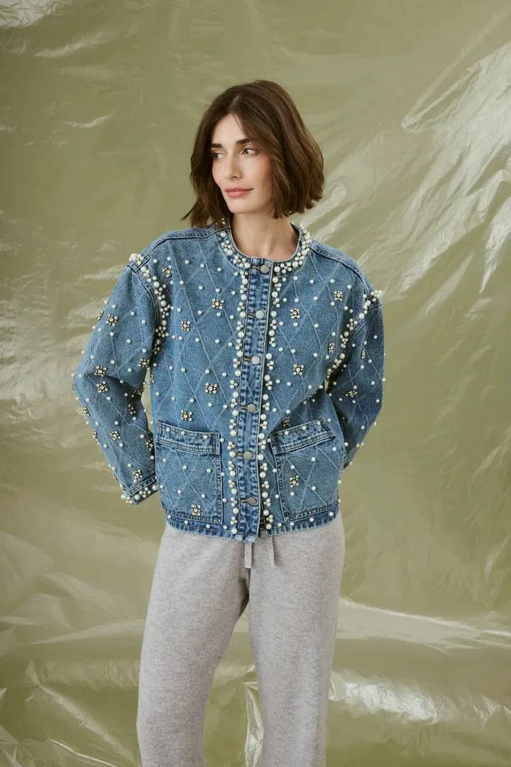 Culture Alys Denim Jacket - Light Blue Wash
