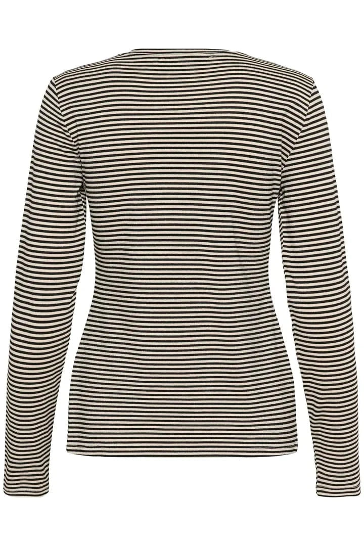 Culture Kiddy LS Oneck - Black/White Stripe