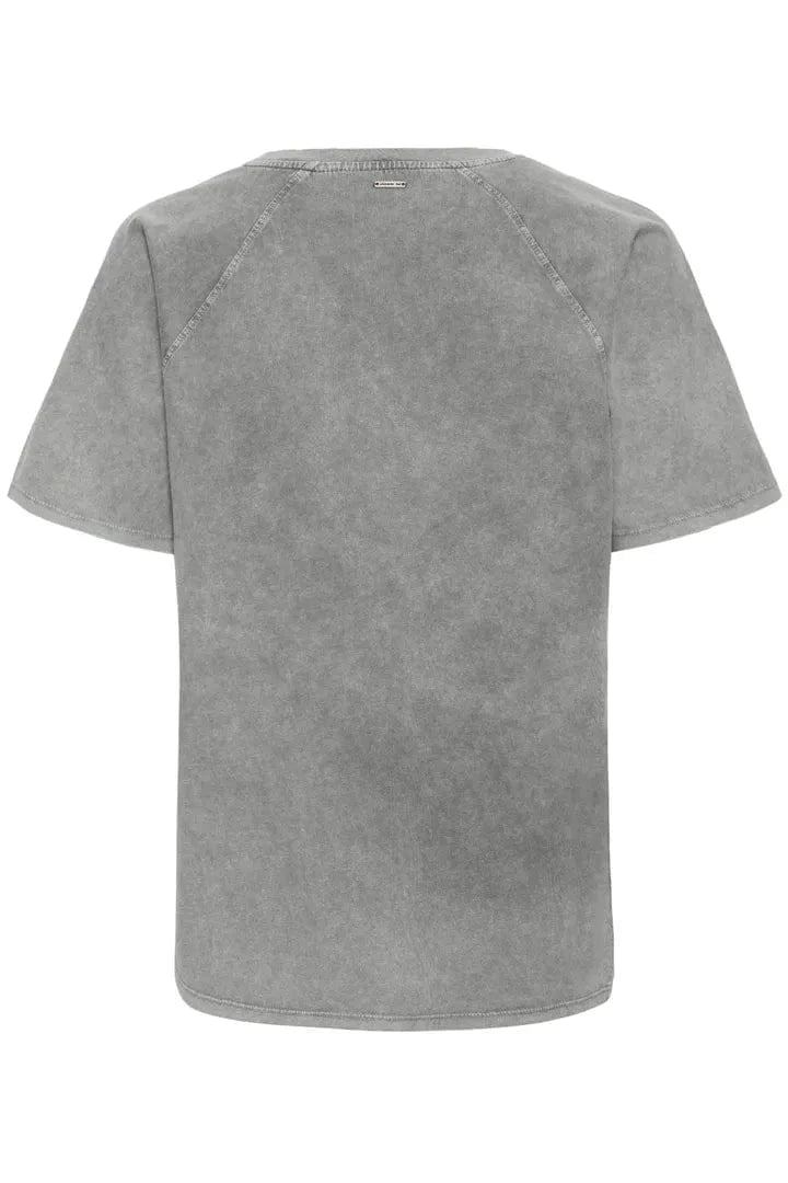 Pulz Madelyn Rebelrose T-shirt - Light Grey