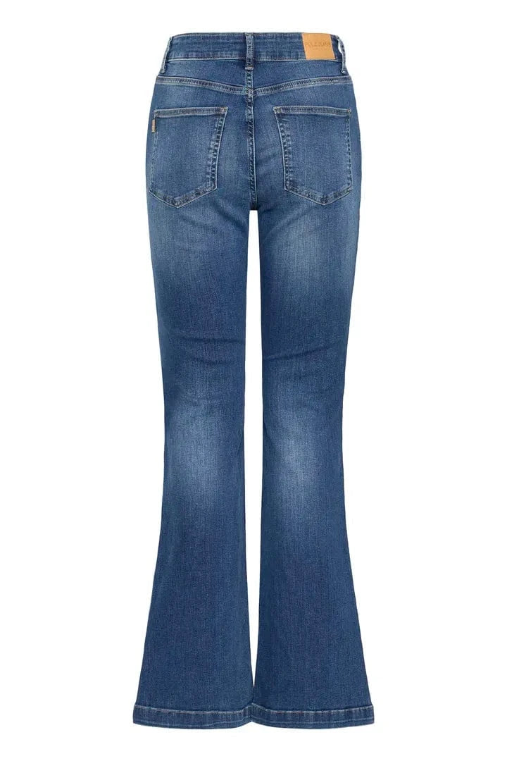 Pulz Bessie UHW Jeans Bootcut Leg - Medium Blue