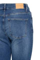 Pulz Bessie UHW Jeans Bootcut Leg - Medium Blue