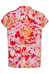 Culture Audret Bello Capsleeve - Red/Pink Flower