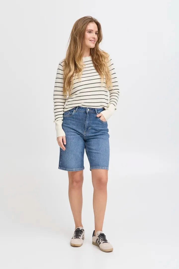 Pulz Brenda Shorts - Medium Blue Den