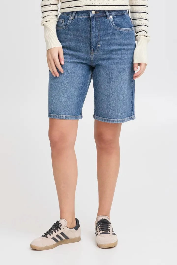 Pulz Brenda Shorts - Medium Blue Den