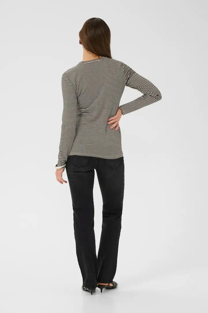 Culture Kiddy LS Oneck - Black/White Stripe