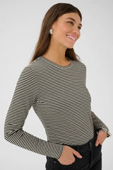 Culture Kiddy LS Oneck - Black/White Stripe