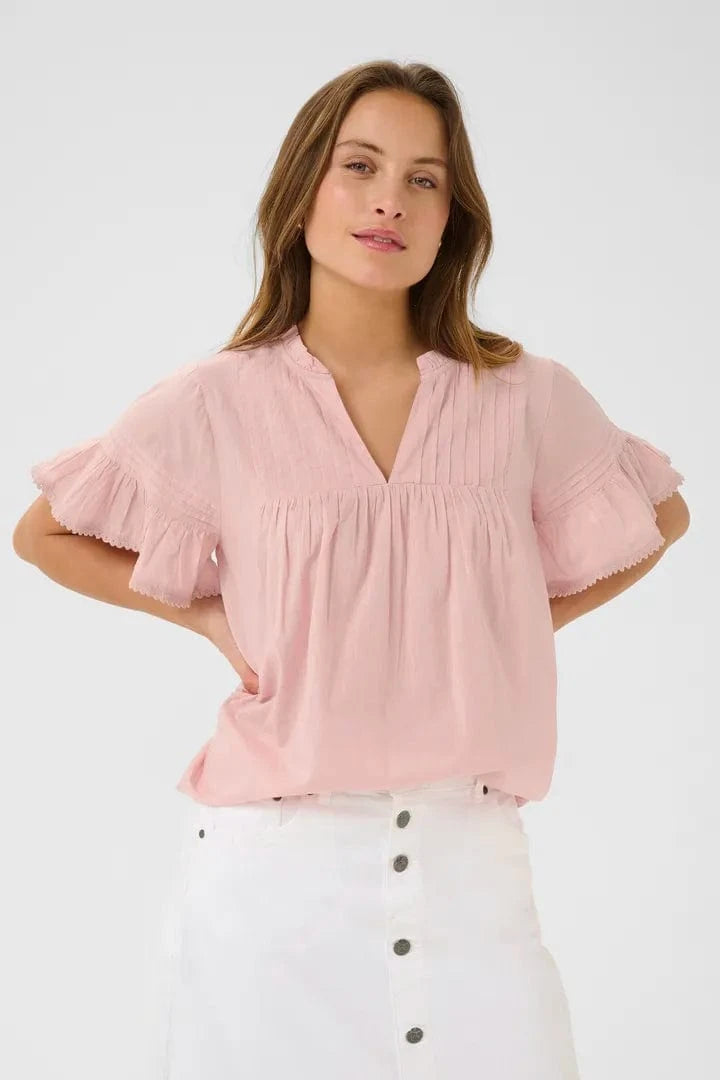 Culture Cybelle SS Blouse - Pale Mauve
