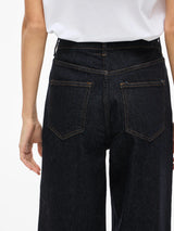 Vila Freya Jaf HW Wide Jeans - Dark Blue