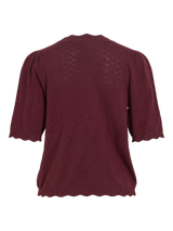 Vila Emi o-Neck 2/4 Sleeve Knit Top - Port Royale