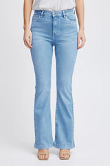 Pulz Jeans Becca UHW Bootcut leg Full Length - Light Blue