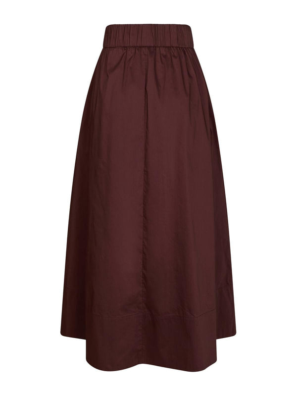 Neo Noir Yara Poplin Skirt - Burgundy