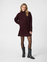 Neo Noir Paulina Knit Blouse - Wine