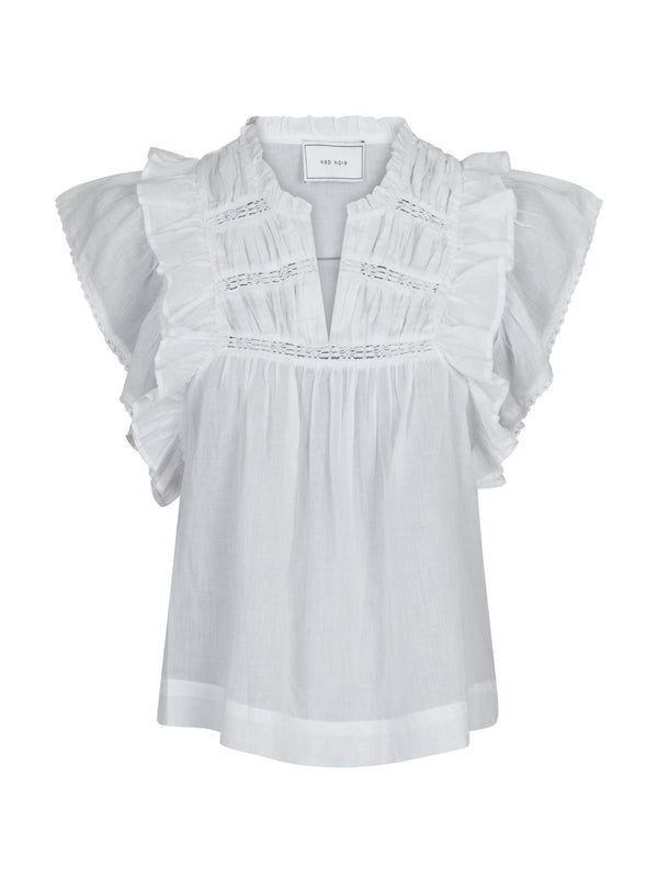 Neo Noir Jayla S Voile Top - White
