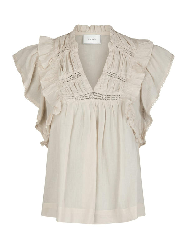Neo Noir Jayla S Voile Top - Ivory