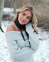Neo Noir Misty Knit Scarf - Black