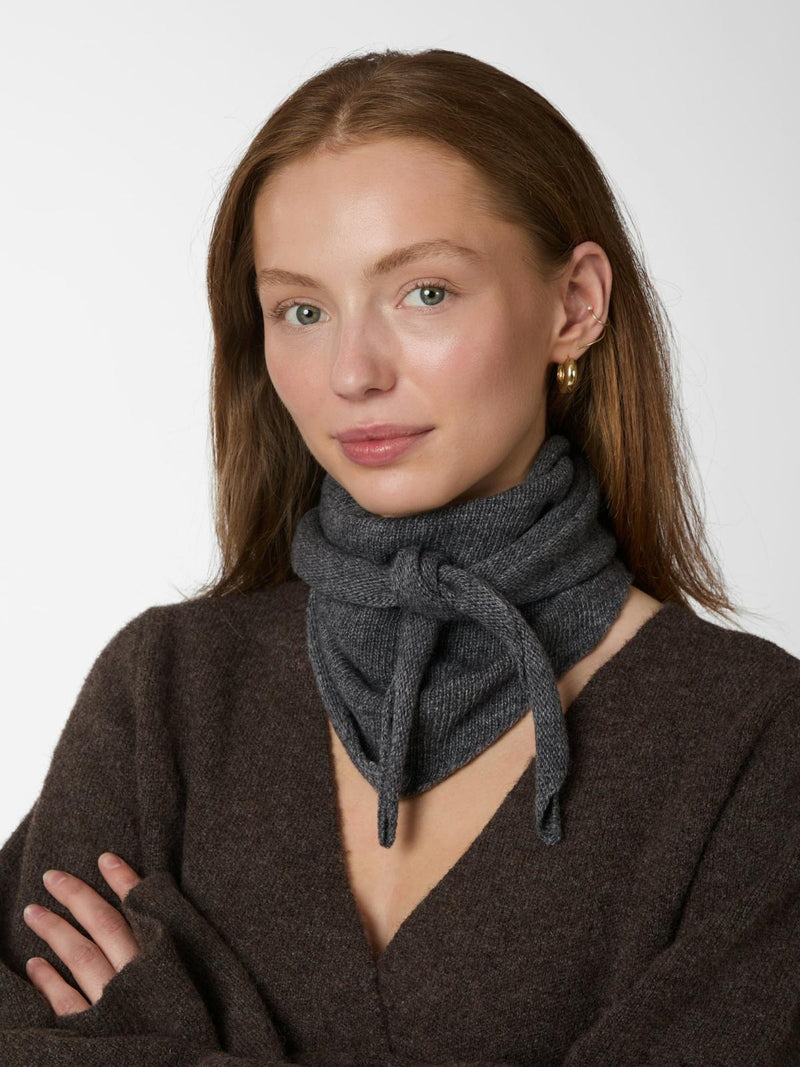 Neo Noir Misty Knit Scarf - Antracit Melange