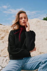 Neo Noir Misty Knit Scarf - Wine