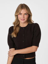 Neo Noir Trudy Knit Cardigan - Dark Brown