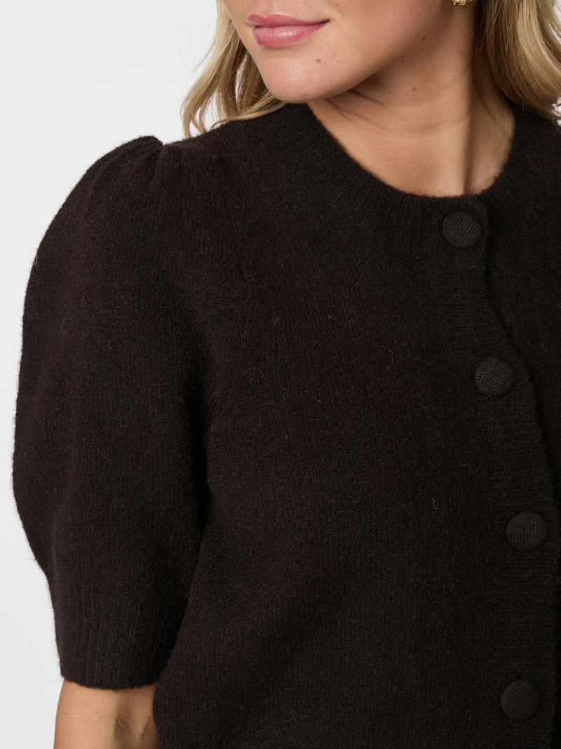 Neo Noir Trudy Knit Cardigan - Dark Brown