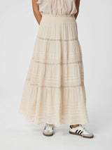 Neo Noir Felicia S Voile Skirt - Ivory