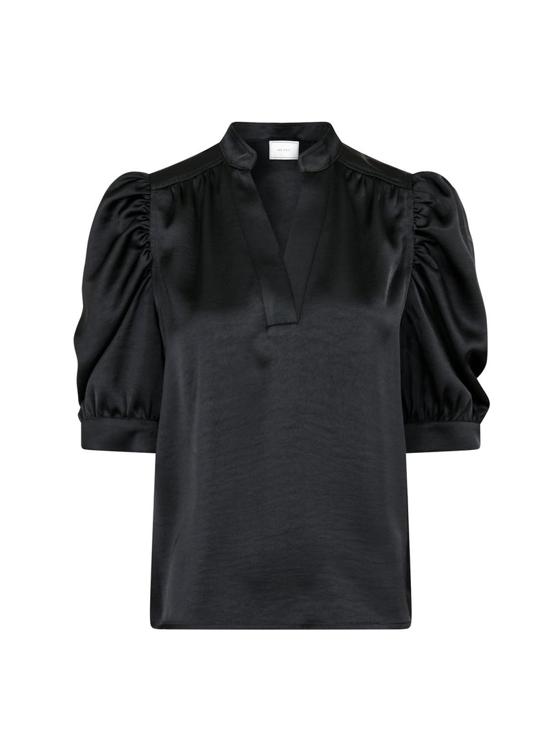 Neo Noir Roella Heavy Sateen Blouse - Black