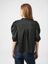Neo Noir Roella Heavy Sateen Blouse - Black