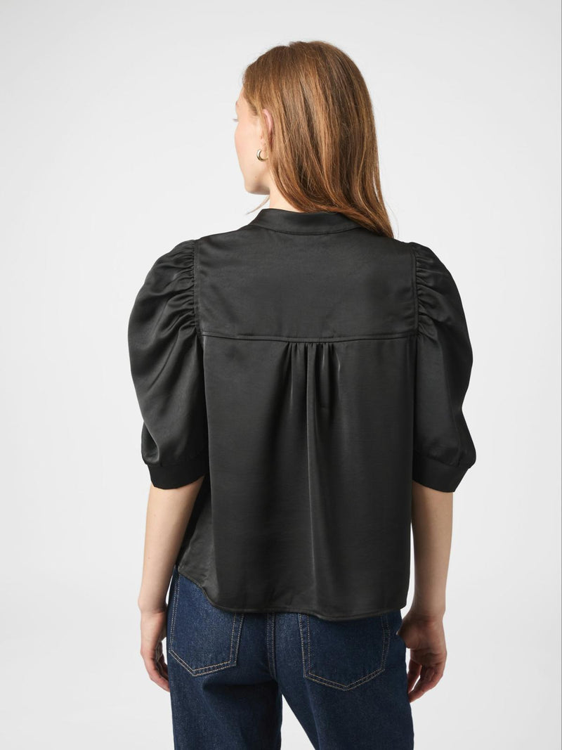 Neo Noir Roella Heavy Sateen Blouse - Black