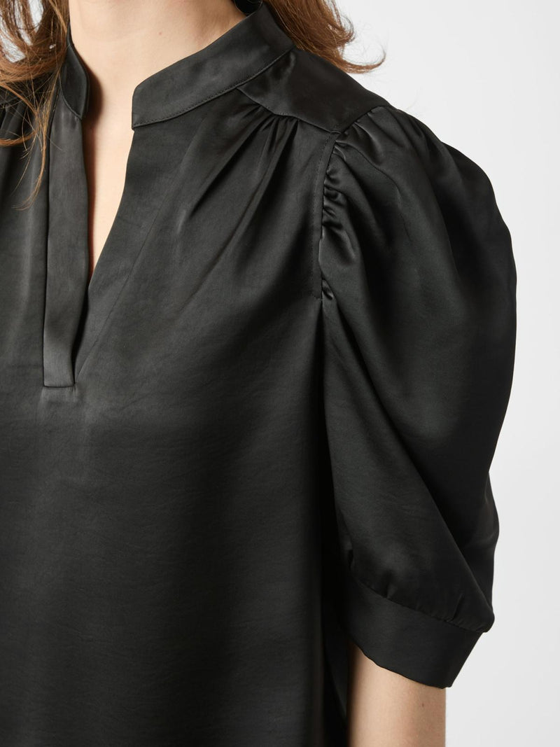 Neo Noir Roella Heavy Sateen Blouse - Black
