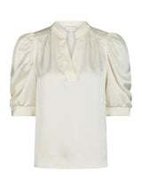 Neo Noir Roella Heavy Sateen Blouse - Pearl