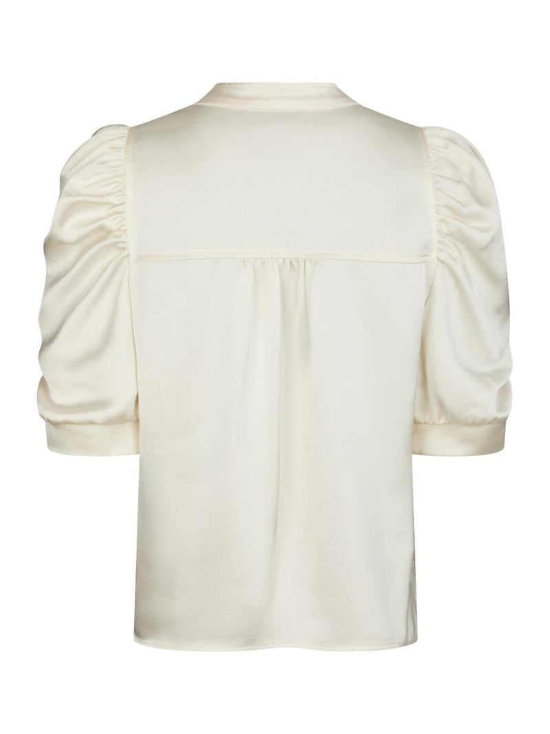Neo Noir Roella Heavy Sateen Blouse - Pearl