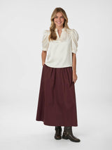 Neo Noir Roella Heavy Sateen Blouse - Pearl