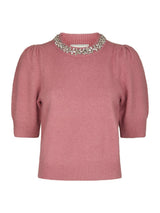 Neo Noir Maia Stone Knit Blouse - Rose