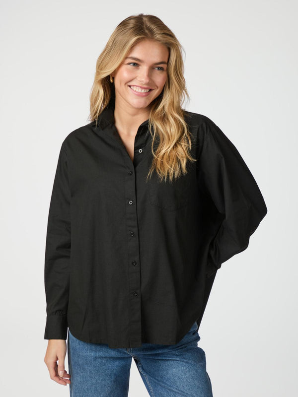 Neo Noir Dalma C Poplin Shirt - Black