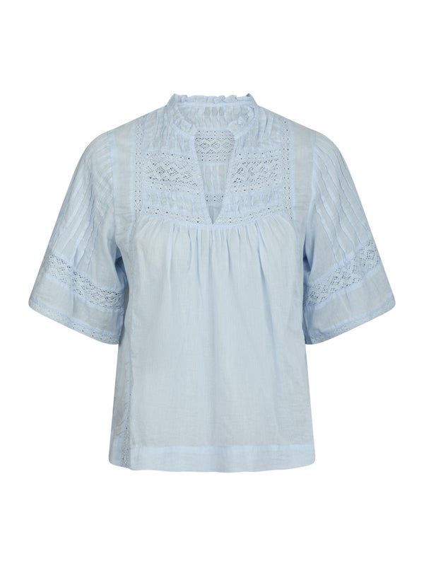 Neo Noir Siama S Voile Blouse - Light Blue