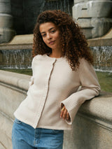 Neo Noir Mixie Knit Cardigan - Ivory