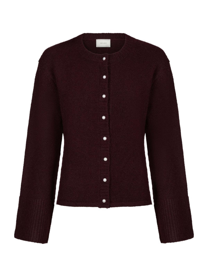Neo Noir Mixie Knit Cardigan - Wine