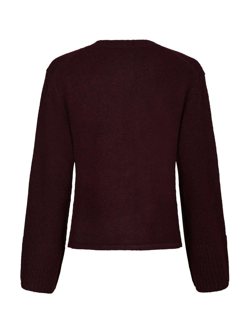 Neo Noir Mixie Knit Cardigan - Wine