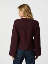 Neo Noir Mixie Knit Cardigan - Wine