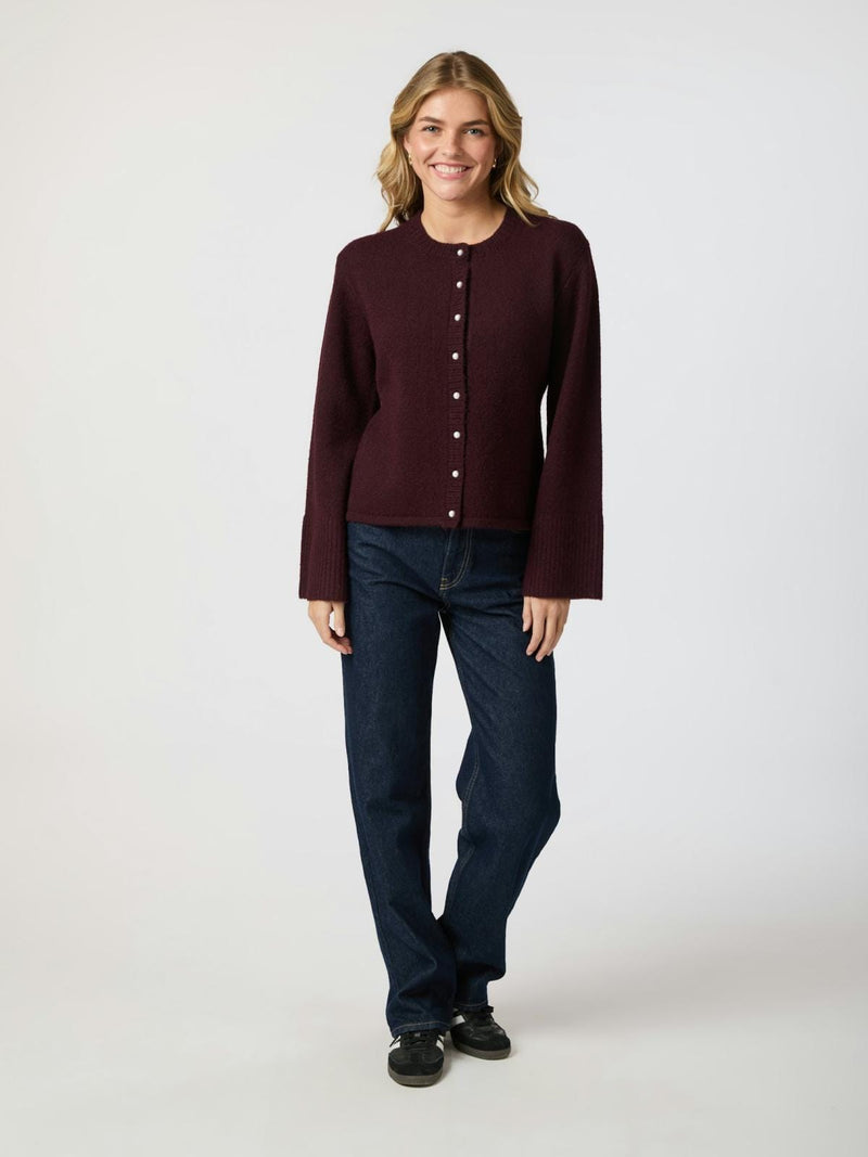 Neo Noir Mixie Knit Cardigan - Wine
