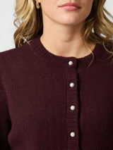 Neo Noir Mixie Knit Cardigan - Wine