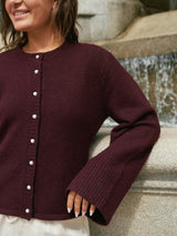 Neo Noir Mixie Knit Cardigan - Wine