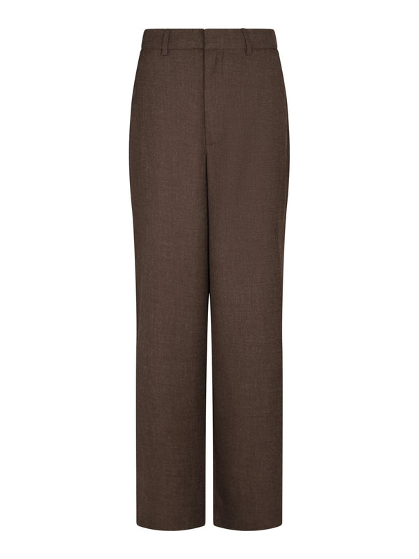 Neo Noir Emmett Melange Pants - Brown Melange