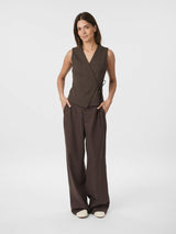 Neo Noir Emmett Melange Pants - Brown Melange
