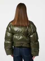 Neo Noir Rhea Shiny Puffer Jacket - Olive