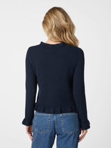 Neo Noir Elowen Knit Blouse - Navy