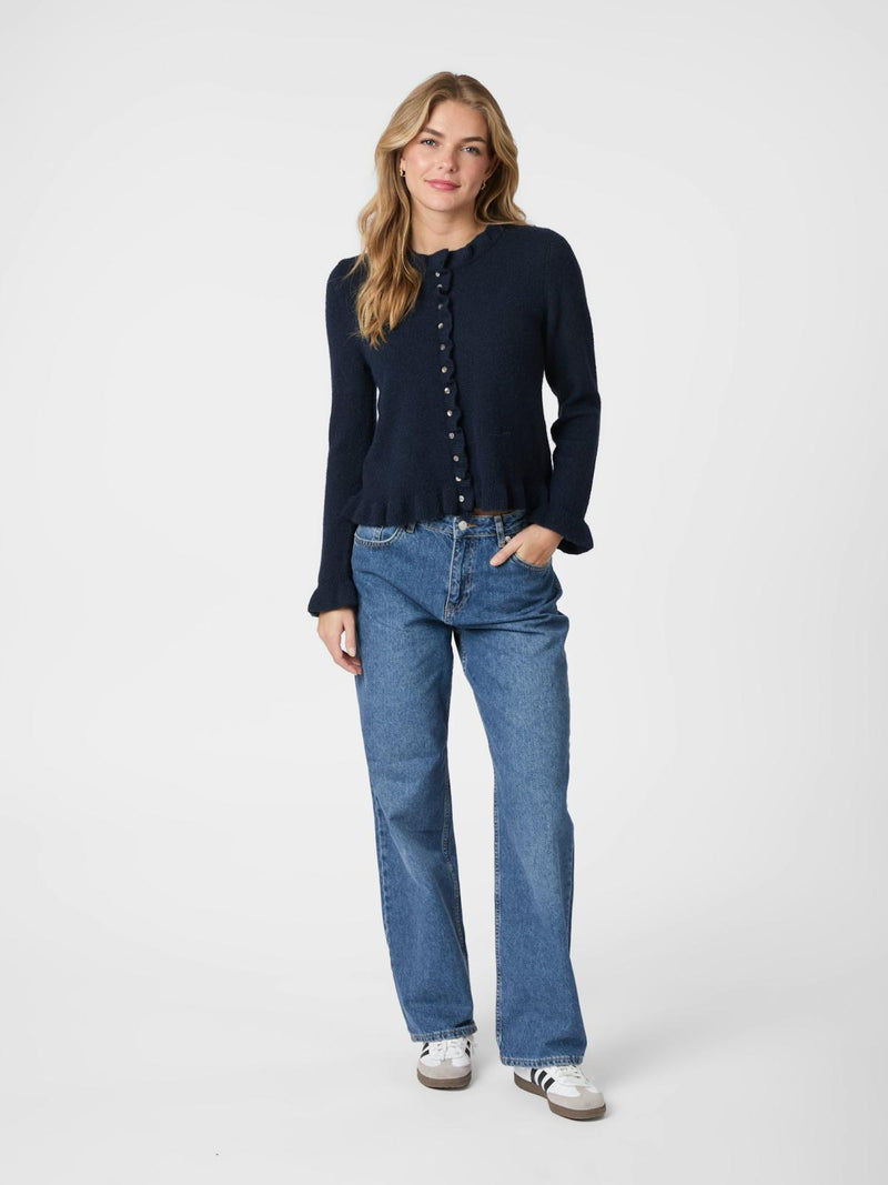 Neo Noir Elowen Knit Blouse - Navy