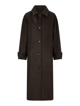 Neo Noir Keaton Wool Coat - Chocolate Brown