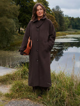 Neo Noir Keaton Wool Coat - Chocolate Brown