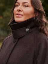 Neo Noir Keaton Wool Coat - Chocolate Brown