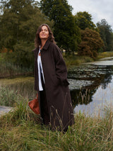 Neo Noir Keaton Wool Coat - Chocolate Brown